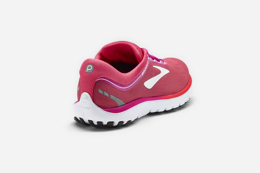 Brooks Pureflow 7 Road Running Shoes Womens - Pink/White - EIBMH-4123